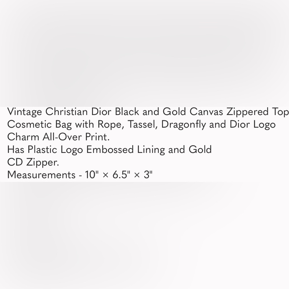 Rare Vintage Christian Dior Cosmetic Bag NWT - Picture 14 of 14